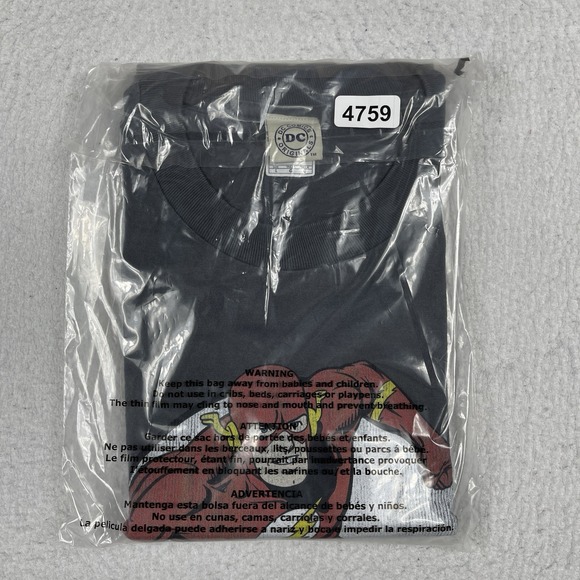 DC Comics Shirt Mens Large Gray The Flash Super Hero Vintage Comic Book Tee - Picture 12 of 12